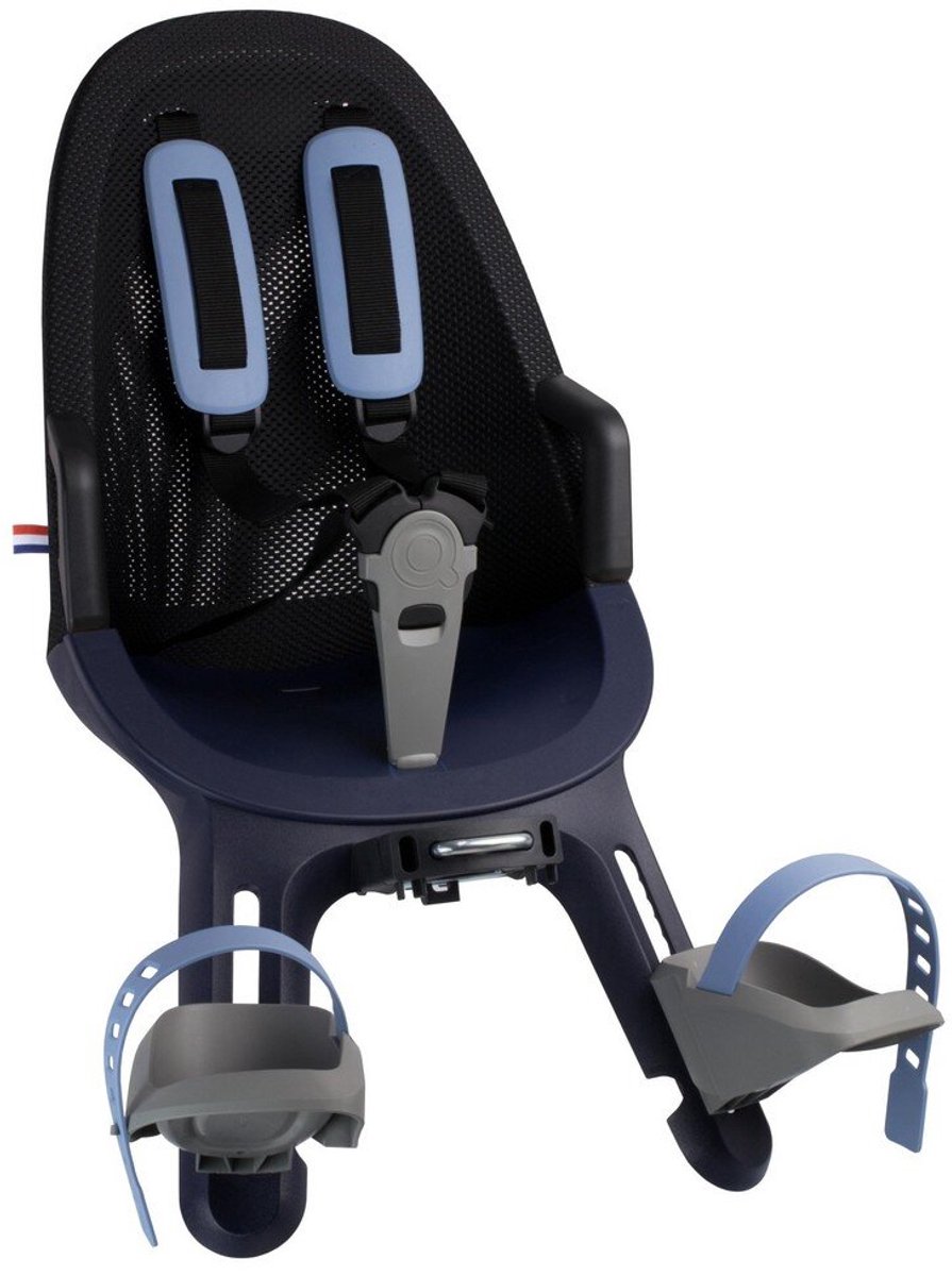 Qibbel Air Fietsstoeltje Voor - Denim Blue (donkerblauw) - Stuurpenbevestiging - Voorzitje - Fietszitje - Stuur