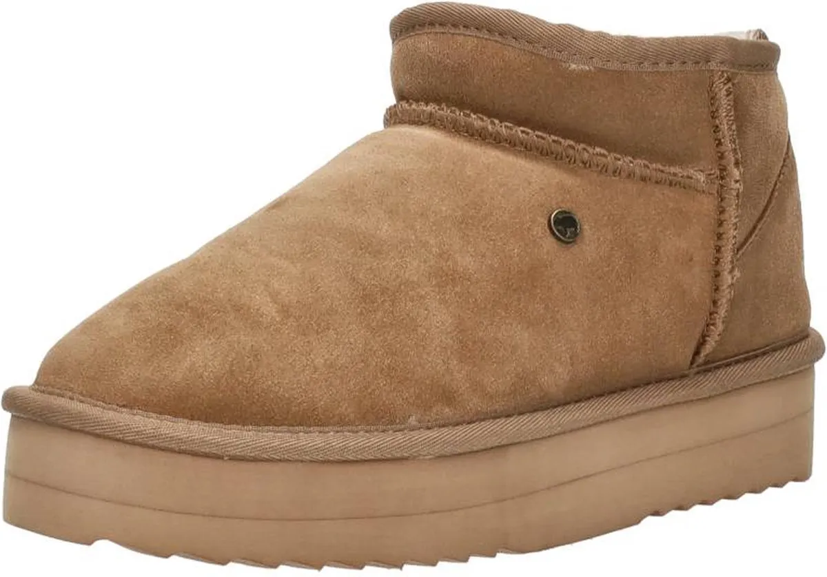 Warmbat  - Maat 39 - Durack Women Suede Boot Dames Laarzen - Cognac