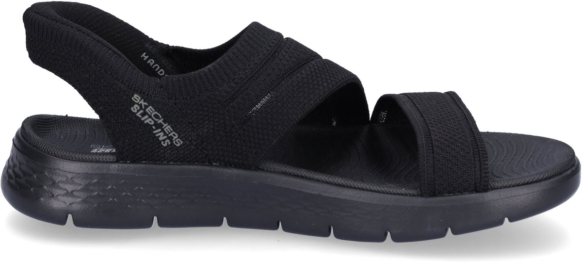 sandalen, zwart, slip-on, sandalen met bandjes, sketchers slip-ons