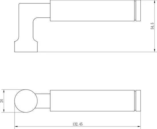 Impresso Aston -deurkruk Aston-modulair -133 x 22 x 54 mm -zwart -set van 2 stuks