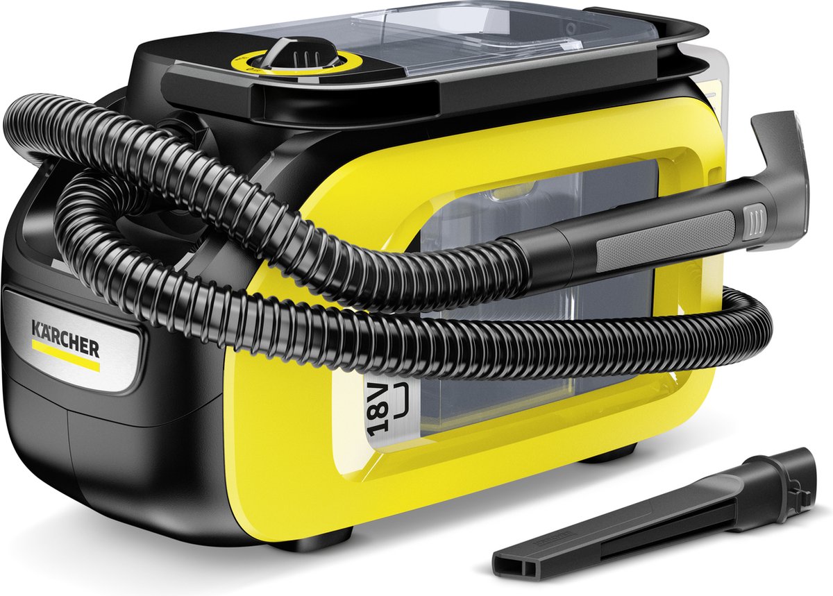 Kärcher SE 3-18 Compact Tapijtreiniger - Sproei-extractie - 18 V accu-aangedreven - Excl. accu en lader - Bekledingszuigmond