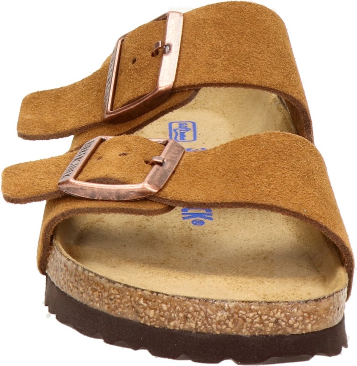 Birkenstock - Maat 39 - Arizona SFB VL Mink Narrow Dames Slippers - Mink