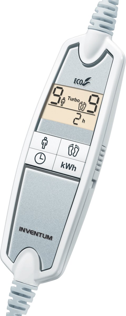 Inventum HN297V - Elektrische Onderdeken - Aparte voetenzone - 2 persoons - 160x160 cm