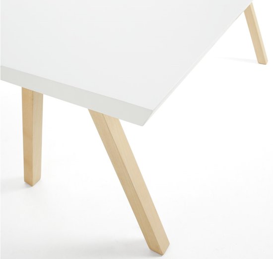 Kave Home Stick - Eetkamertafel - Wit - 80 x 90 cm