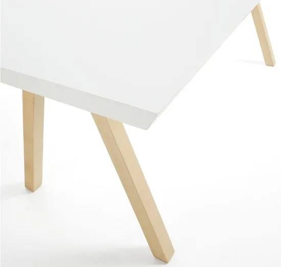 Kave Home Stick - Eetkamertafel - Wit - 180 x 90 cm