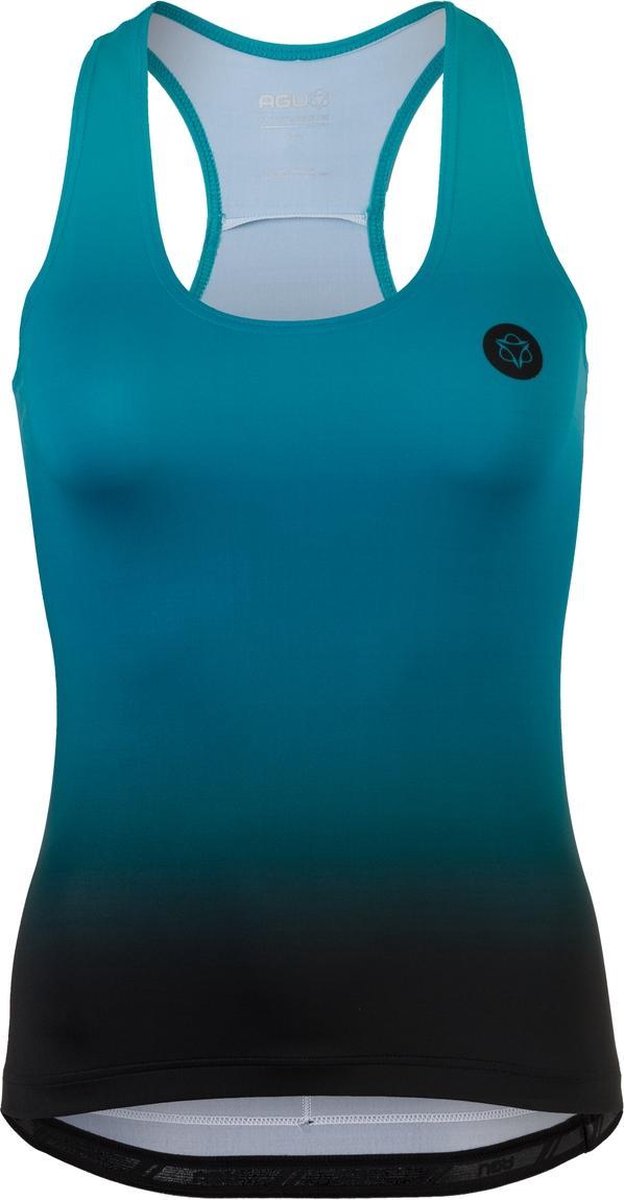 tank top, sleeveless, sport top, teal gradient, breathable fabric
