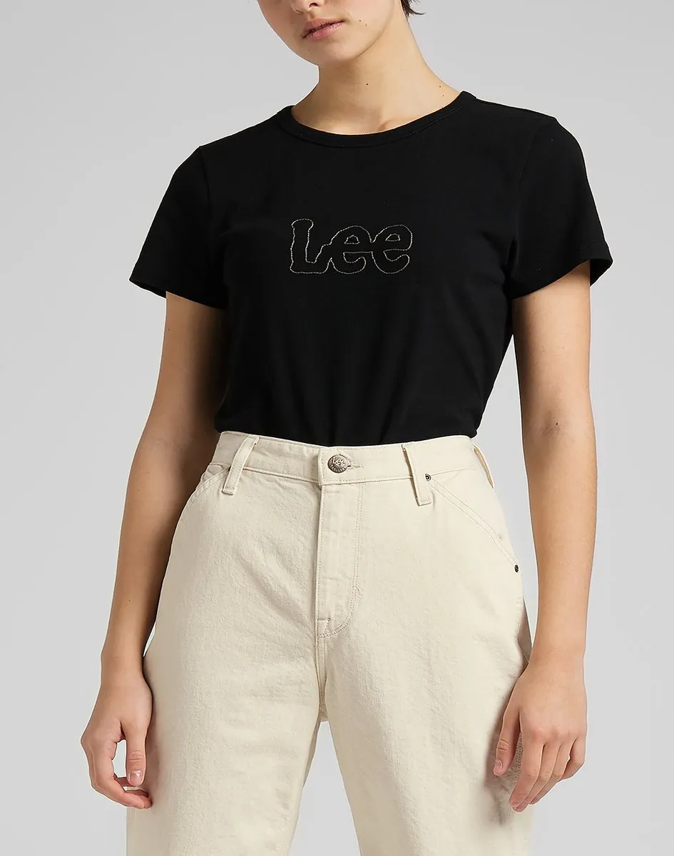 LEE Slim Cropped - Maat XS - Black Dames T-shirt