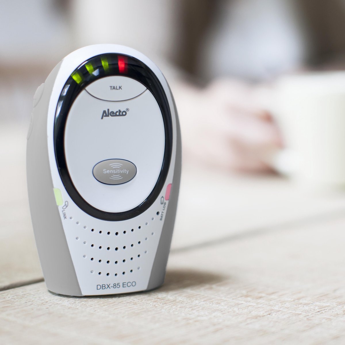 Alecto DBX-85GS - Full Eco DECT babyfoon - Wit/Grijs