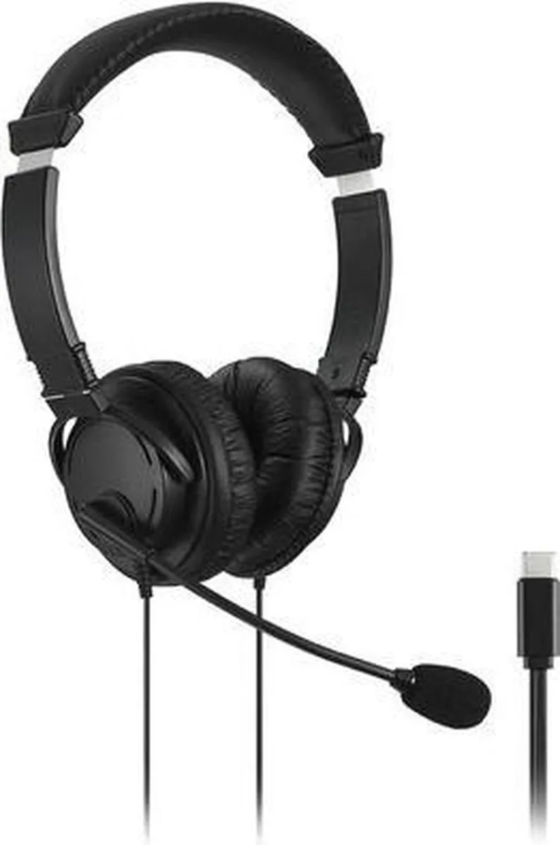 Hoofdtelefoon Kensington USB-C Hi-Fi met microfoon zwart