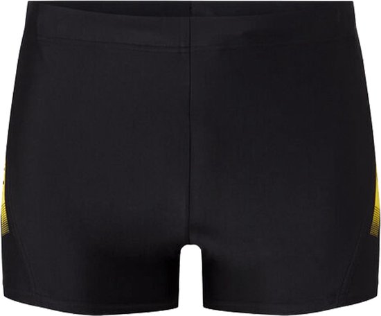 shorts, black, sport, stretch, yellow accents