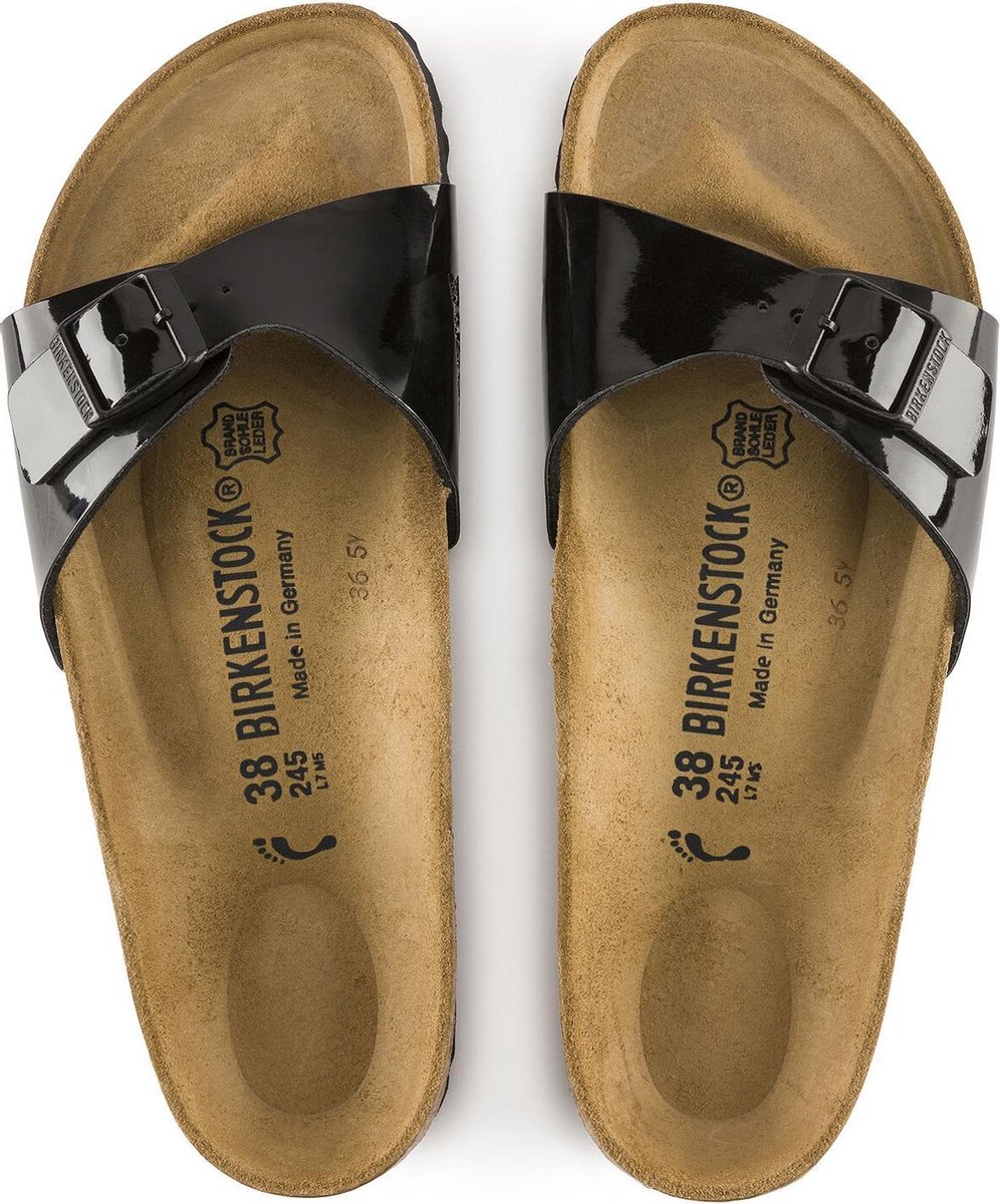 Birkenstock - maat 38- Madrid Dames Slippers Small fit Black