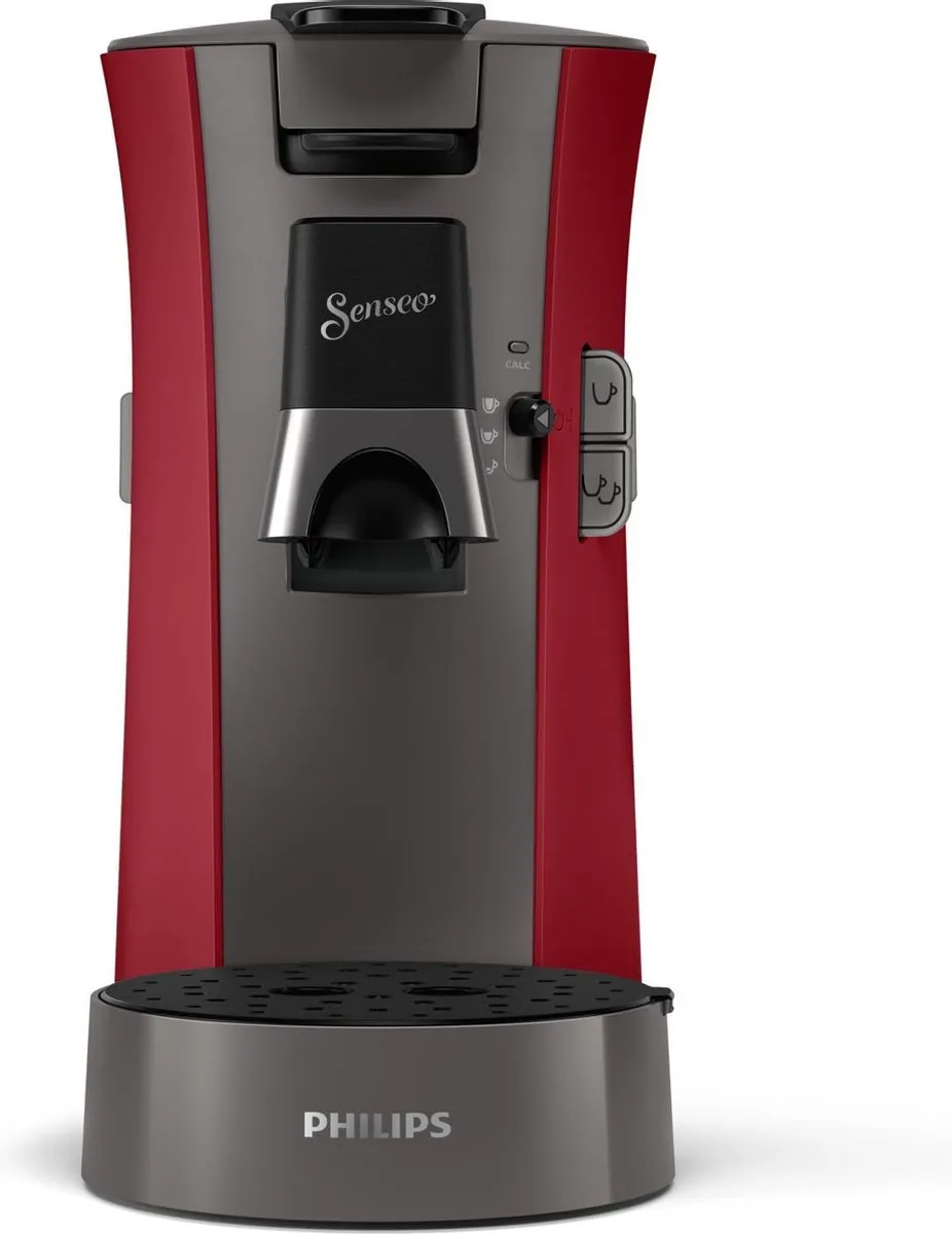 Philips Senseo Select CSA230/90 - Koffiepadapparaat - Dieprood en kasjmiergrijs