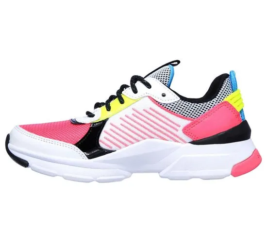 Skechers Street Status - maat 28 - Take Notice Meisjes Sneakers - White Black/Multi