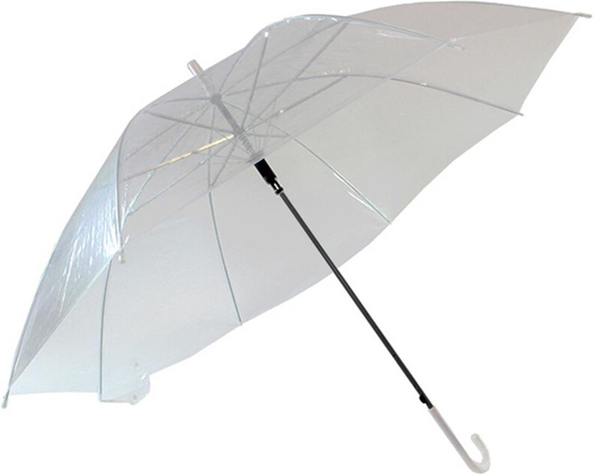 Paraplu - Opvouwbaar - Transparant Wit - Doorzichtige Paraplu - Ø107cm