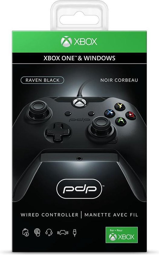 PDP controller - Official Licensed - Xbox One + Windows 10 - Zwart