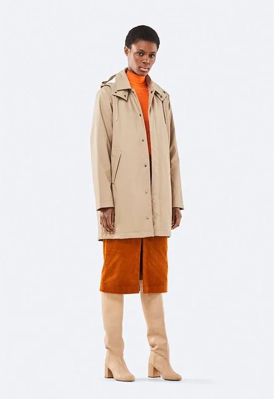 Rains Mac Coat 1512 - Maat S - Jas - 35 Beige