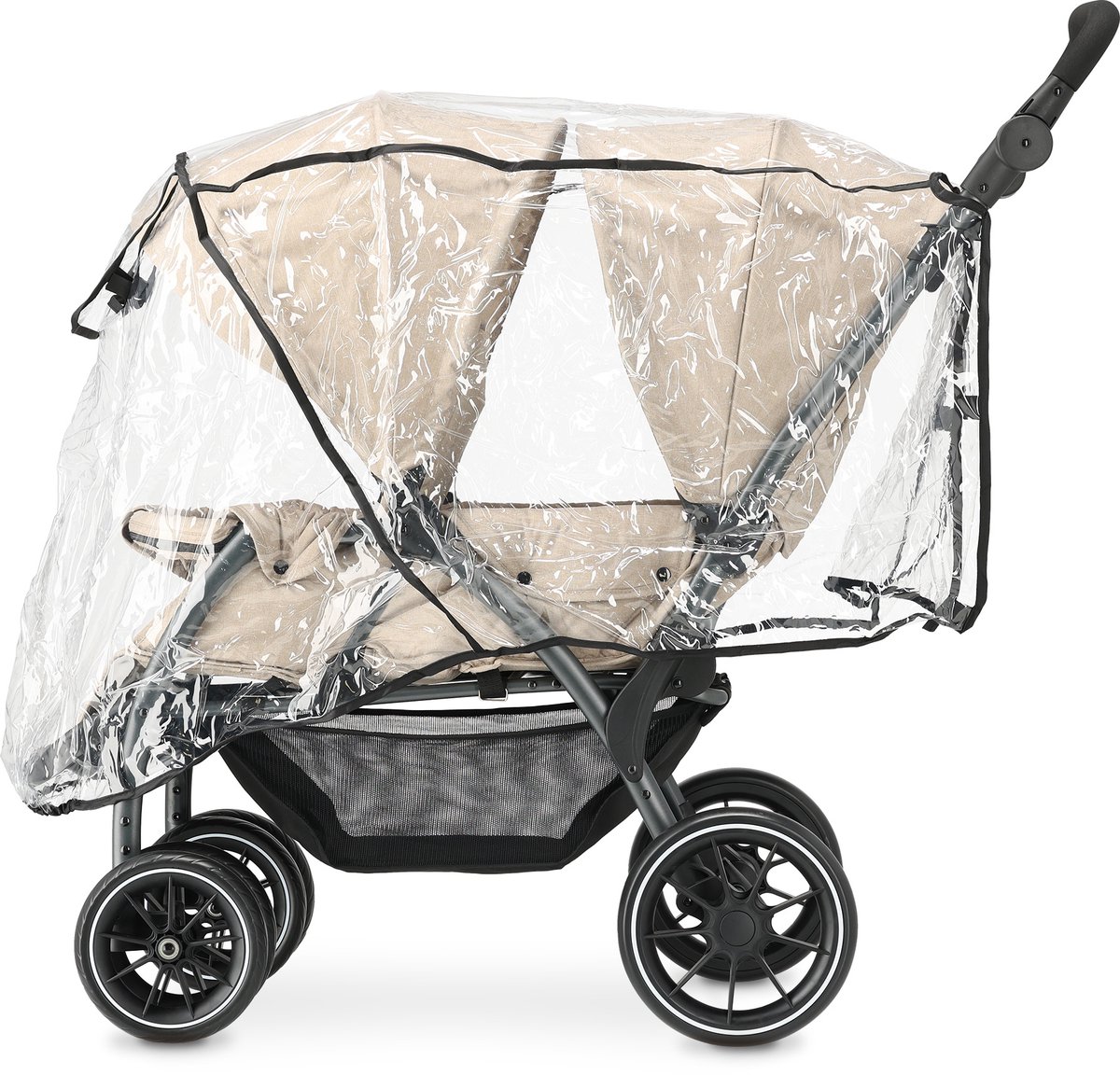 Deryan Elena Duo Buggy - Dubbele Buggy - Compact Lichtgewicht - Nougat