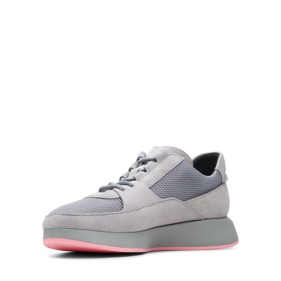 Clarks Originals Kiowa Pace - Maat 36 - Dames Sneakers - Grey Reflective