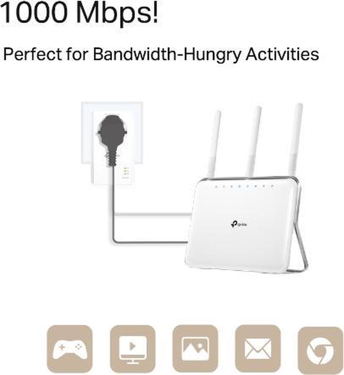 TP-Link TL-PA7017P - Gigabit powerline adapter zonder wifi - Uitbreiding