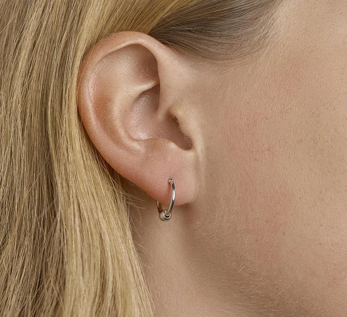 The Jewelry Collection - Oorringen Bol - Zilver