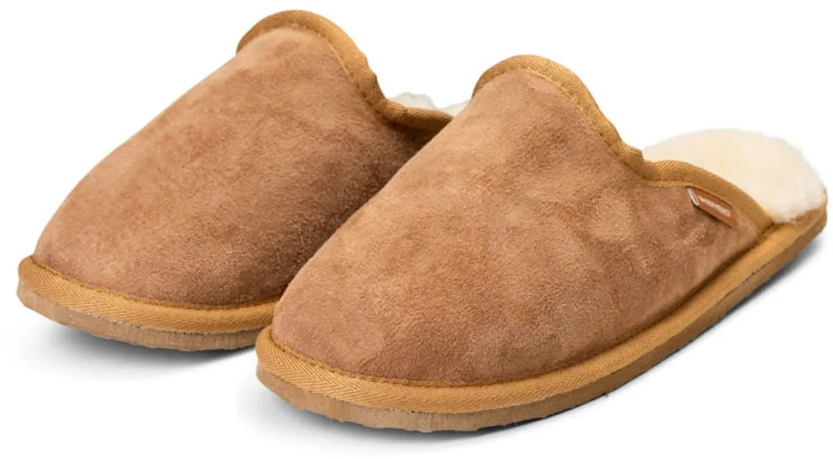 slippers, moccasins, suede, brown, fur-lined