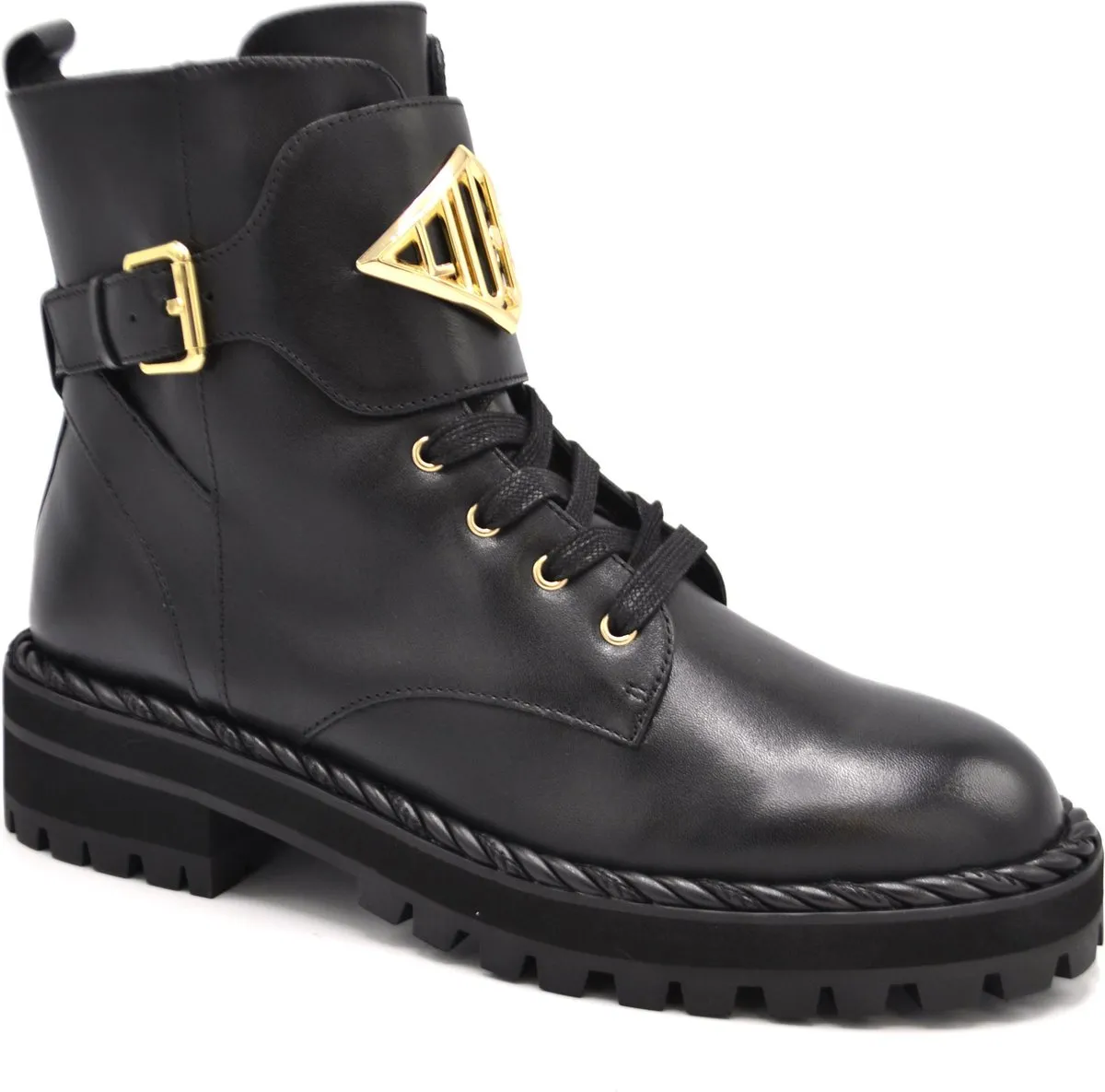Liu Jo Pink 127 Biker Calf Dames Veterboots - 38 - Zwart