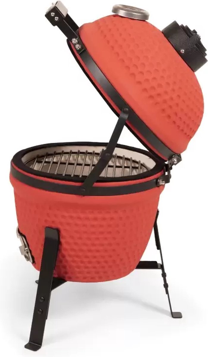 Patton Kamado Grill 13" - Keramisch - Tafelmodel - Classic - Red Devil - Mini - Rood