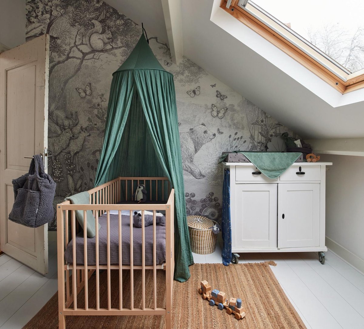 Jollein Klamboe vintage 245cm ash green