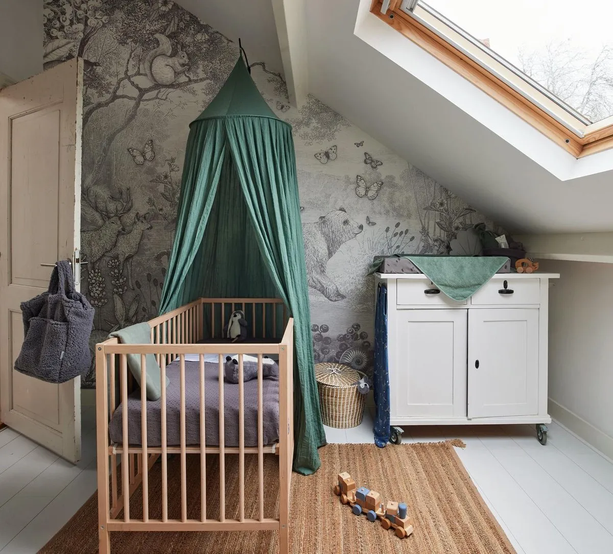 Jollein Klamboe vintage 245cm ash green