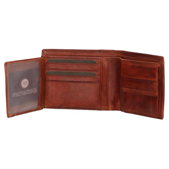 Micmacbags Wallstreet Heren billfold Portemonnee - cognac