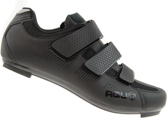 fiets- /sportschoenen, drie-klauwsluiting, kleine perforaties, zwart, klittenband