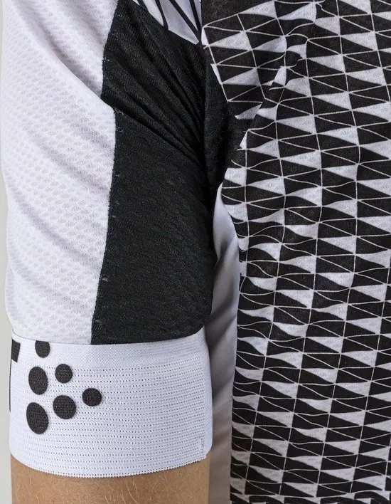 Craft Route Jersey M Fietsshirt Mannen - Wit/Zwart - Maat S