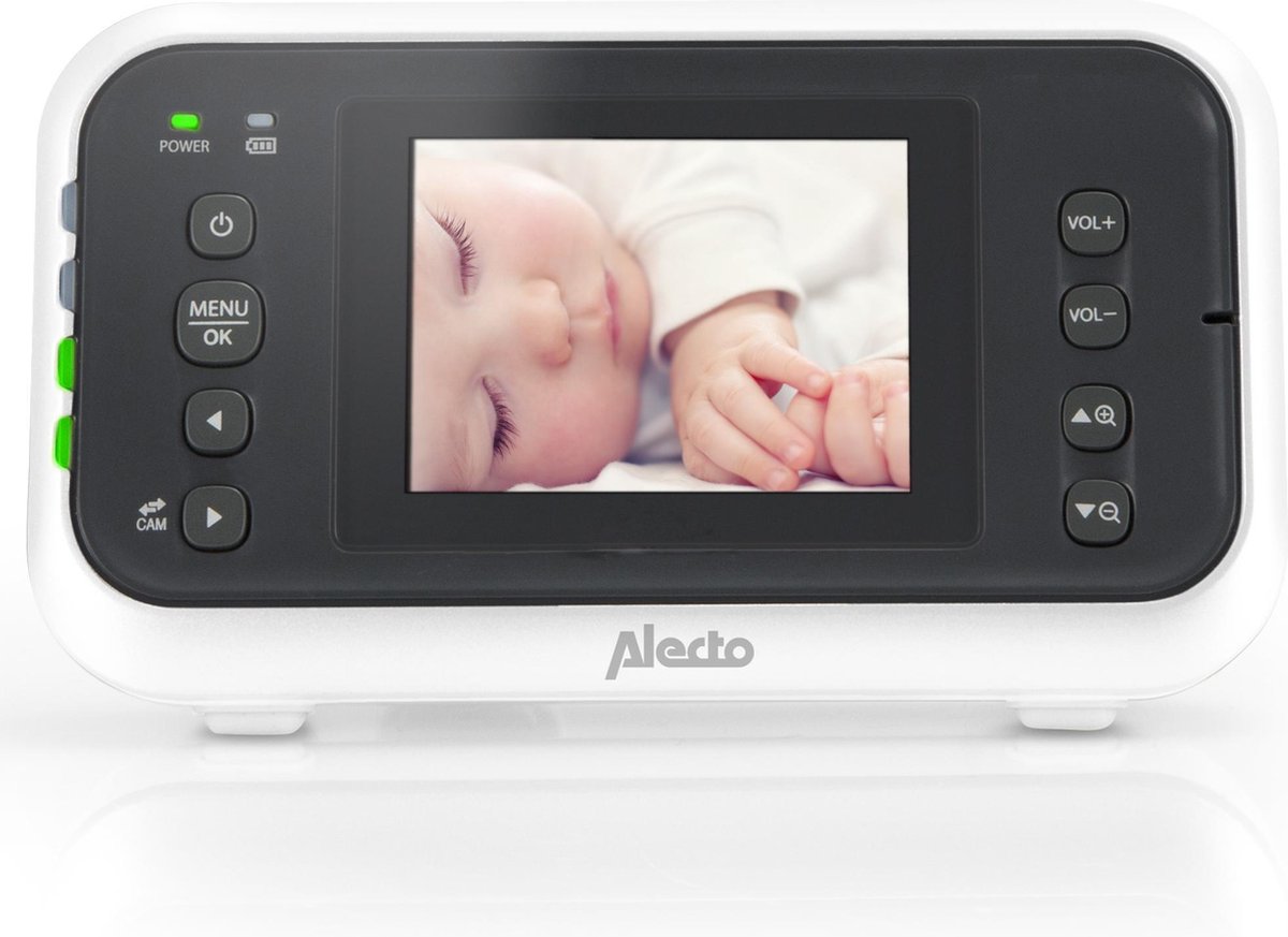 Alecto DVM-75 - Babyfoon met camera - 2.4" Kleurenscherm - Wit/Antraciet