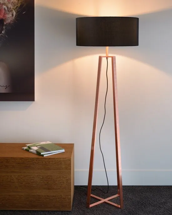 Lucide COFFEE - Vloerlamp -  50 cm - Koper