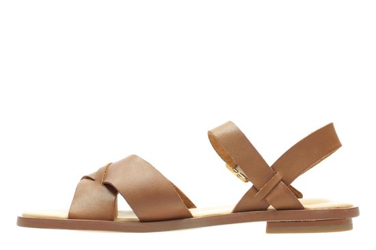 Clarks - 39 - Willow Gild Dames Sandalen - Tan Leather