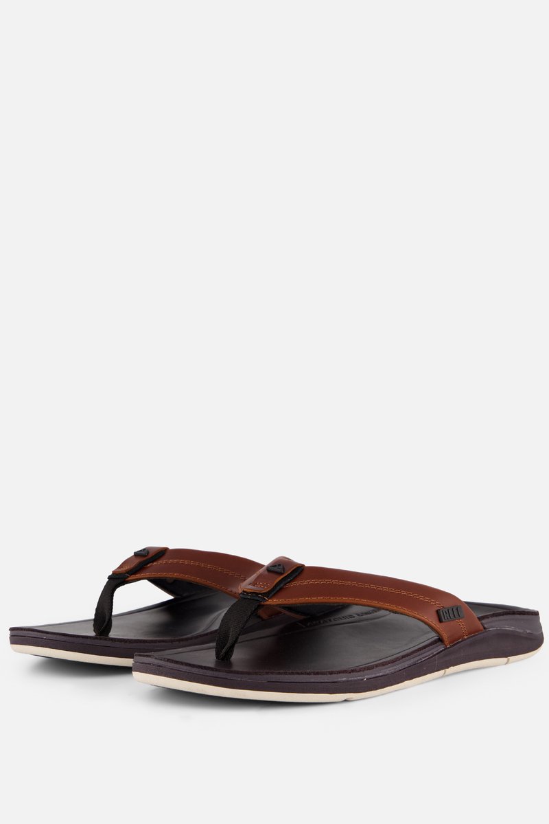 Reef - maat 42 - Leather Offshore Slippers bruin Leer