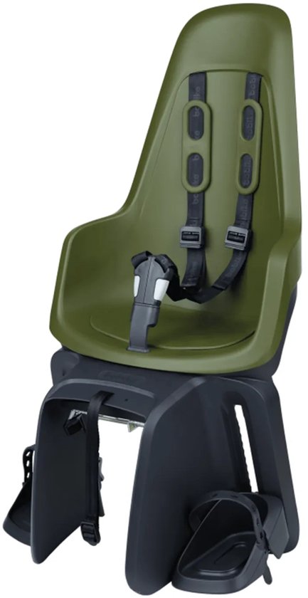 Bobike One Maxi E-BD/bagagedragermontage - Olive Green - fietsstoeltje - kinderzitje - achterzitje - fietszitje - voor achterdrager van een fiets of e-bike