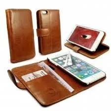 Vintage Wallet-Style Case van Leer voor de Apple iPhone 6 Plus - Brui