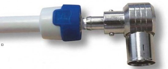 Hirschmann Male IEC connector, angled 4G/LTE proof IEC ML Blauw, Wit