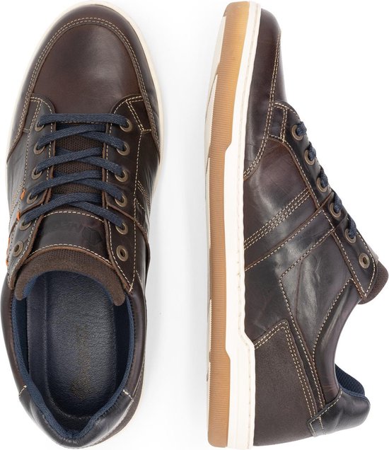NoGRZ M.Breuer - maat 41- Leren herensneakers - Veterschoenen mannen - Donkerbruin Leer