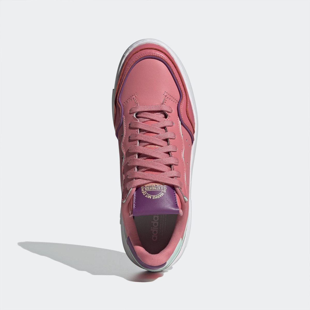 Adidas - Maat 39 1/3 - Supercourt W Dames sneakers - hazy rose/ftwr white/rich mauve