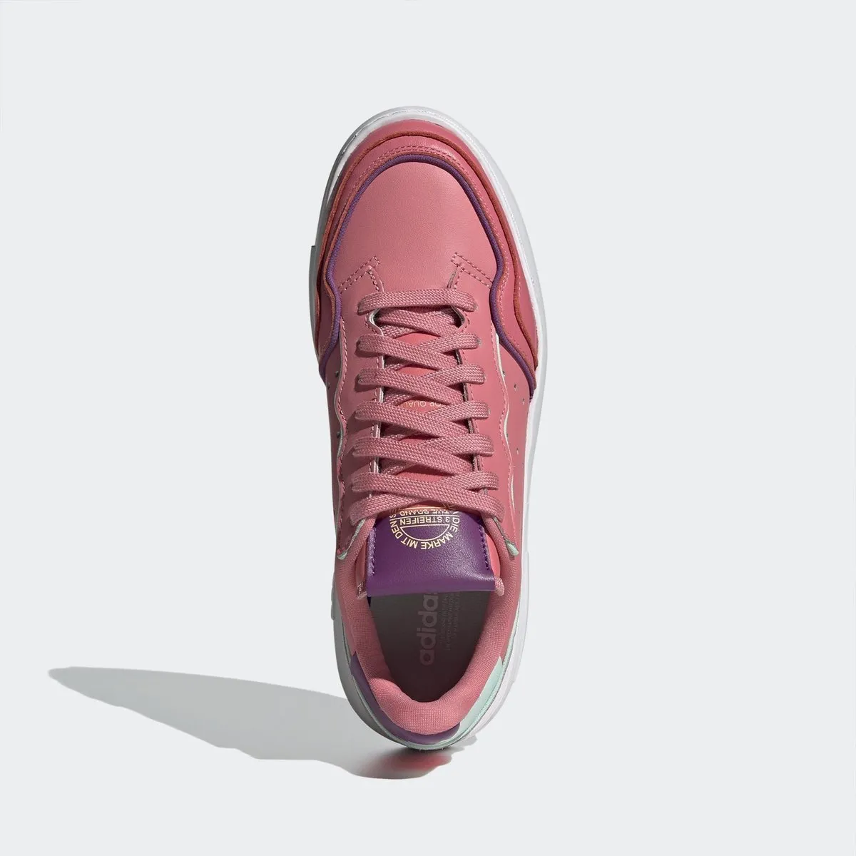 Adidas - Maat 39 1/3 - Supercourt W Dames sneakers - hazy rose/ftwr white/rich mauve