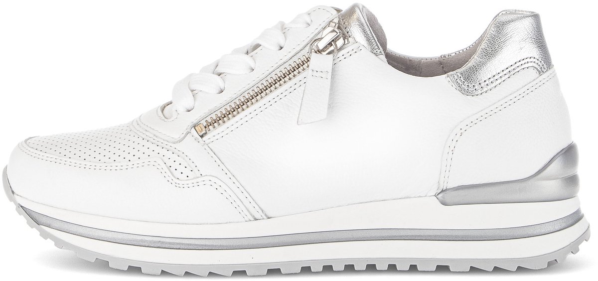witte sneaker, sneaker met rits, kuitensneaker, dunne zool, platfootsr