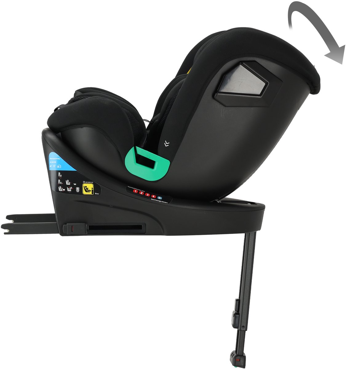 Deryan Chase Luxe i-Size Autostoeltje - 0-36kg - Isofix - steunpoot - 360° draaibaar