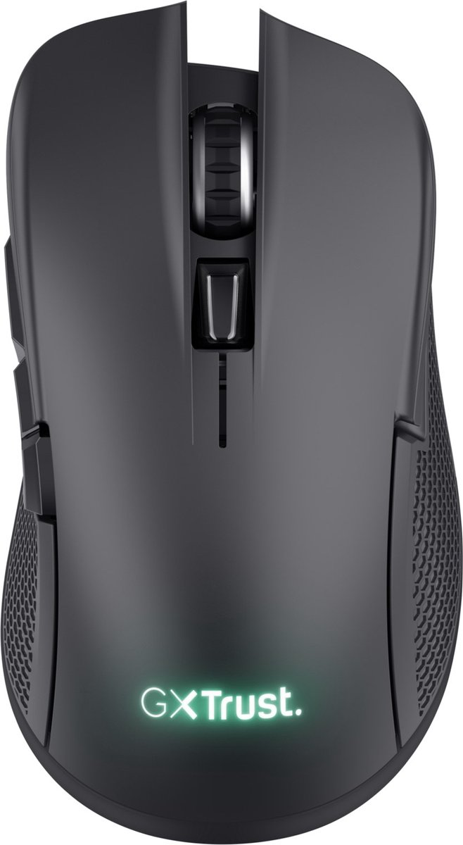 Trust GXT 923 YBAR - Draadloze Gaming Muis - RGB verlichting - Oplaadbaar - 7200 dpi - Zwart
