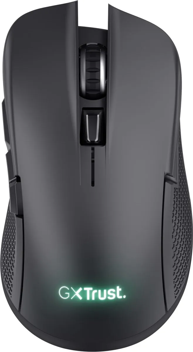 Trust GXT 923 YBAR - Draadloze Gaming Muis - RGB verlichting - Oplaadbaar - 7200 dpi - Zwart