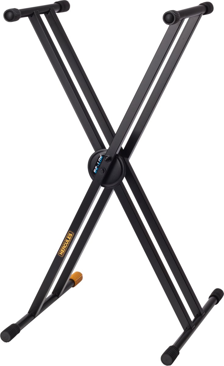 HERCULES Stands HCKS-120B Keyboardstandaard, EZ-LOK-systeem, X-stijl, dubbele steun