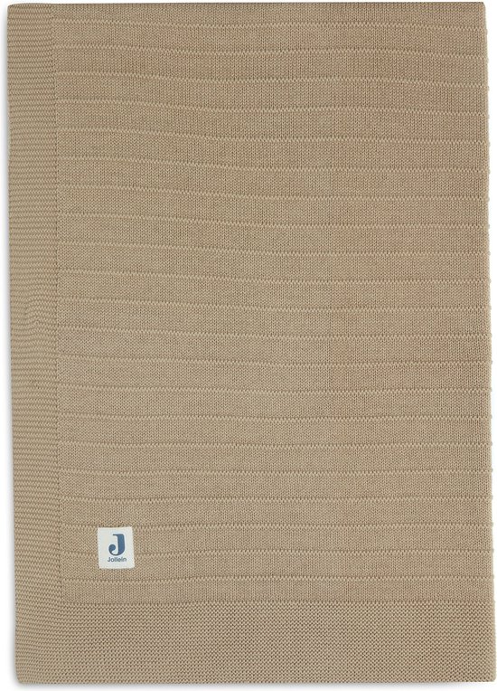 Jollein Baby Deken Ledikant Pure Knit - Biscuit - GOTS