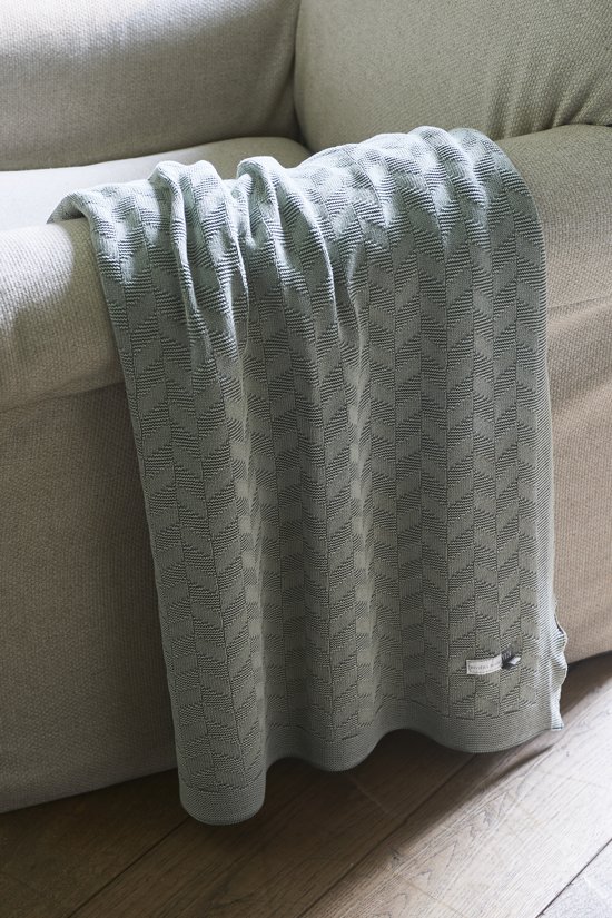 Riviera Maison Pure Pleasure Throw - Plaid - 170x130 - groen - Katoen