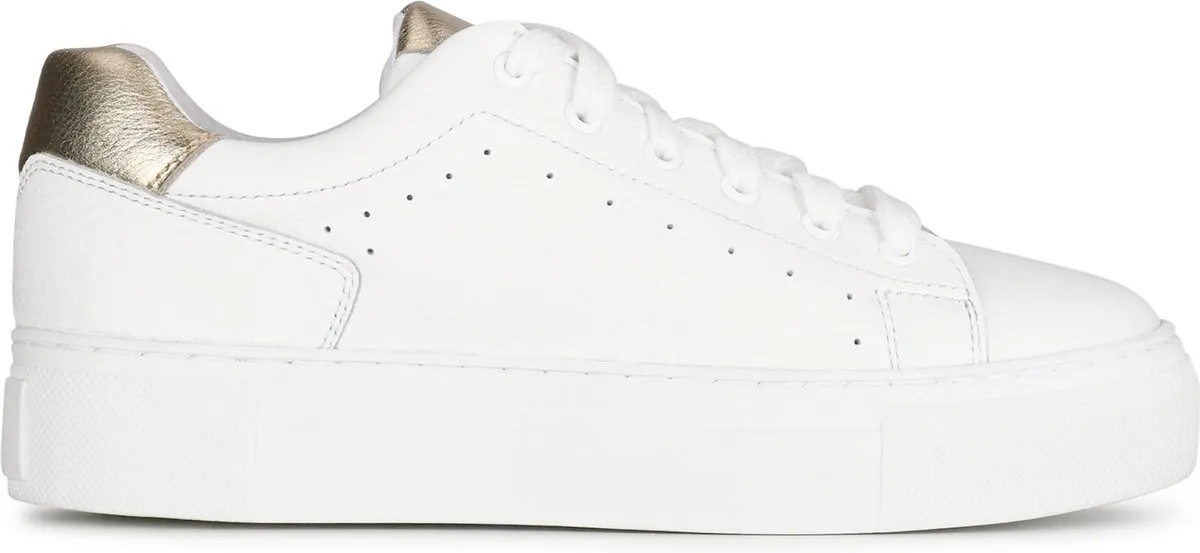 PS Poelman - maat 38 - TITULAR Dames Sneakers - Wit met goud combinatie